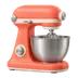 Icône 3D d'un robot pâtissier orange avec son bol inox